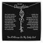 To My Daughter, Many Reasons To Be Proud | Flower Name Necklace