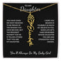 To My Daughter, Many Reasons To Be Proud | Flower Name Necklace
