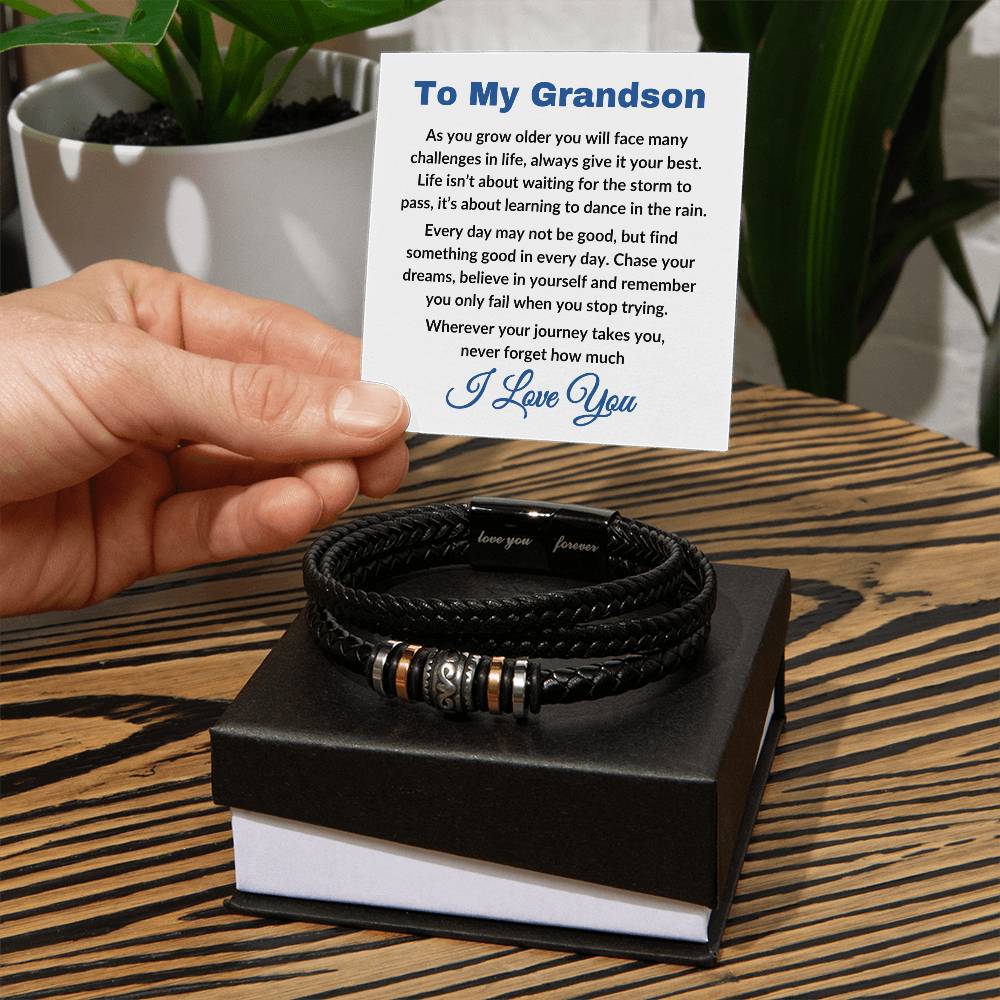 To My Grandson | As You Grow Older (Love You Forever Bracelet)