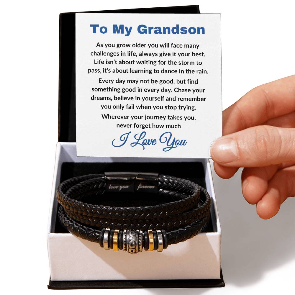 To My Grandson | As You Grow Older (Love You Forever Bracelet)