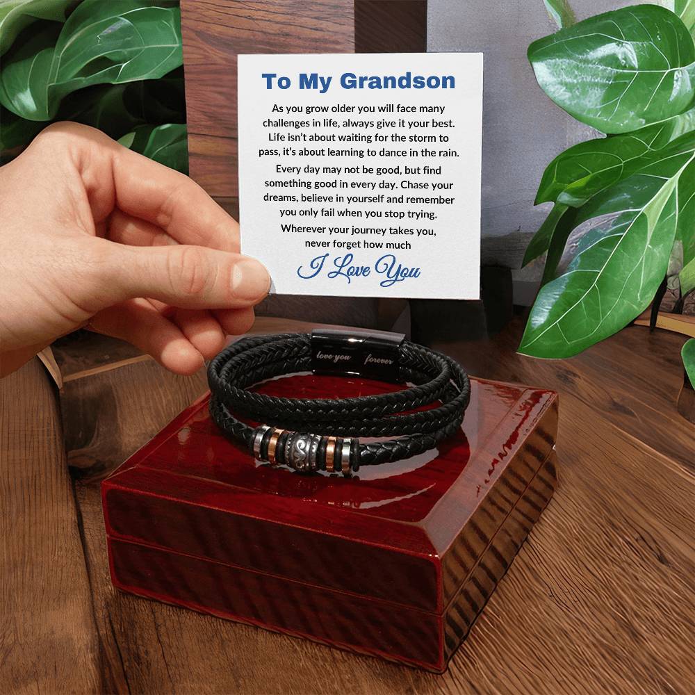 To My Grandson | As You Grow Older (Love You Forever Bracelet)