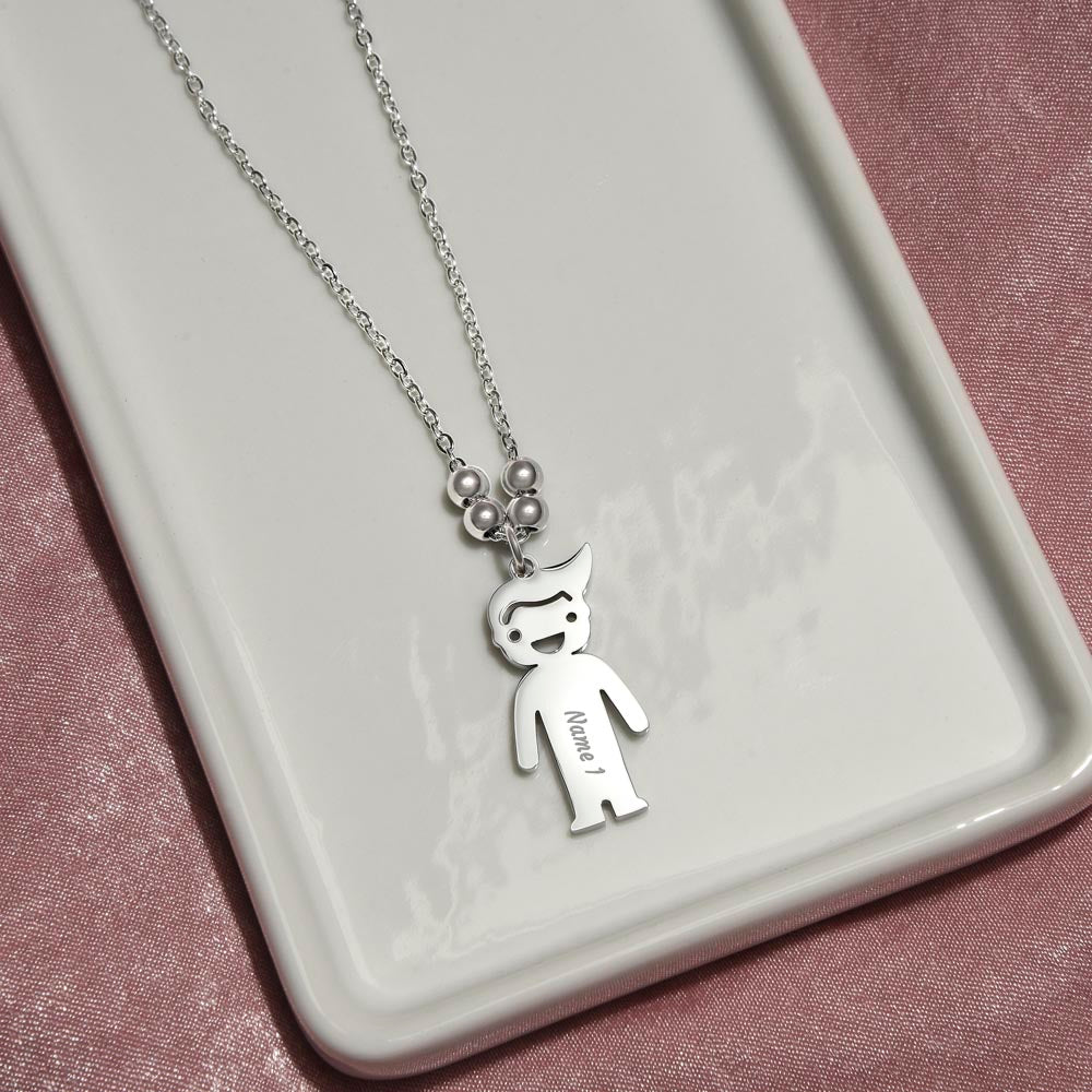 Dear Nana | You Are The World (Engraved Kids Charm Necklace)