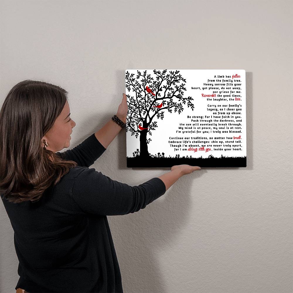 A Limb Has Fallen | Cardinals (Memorial Metal Art Canvas)