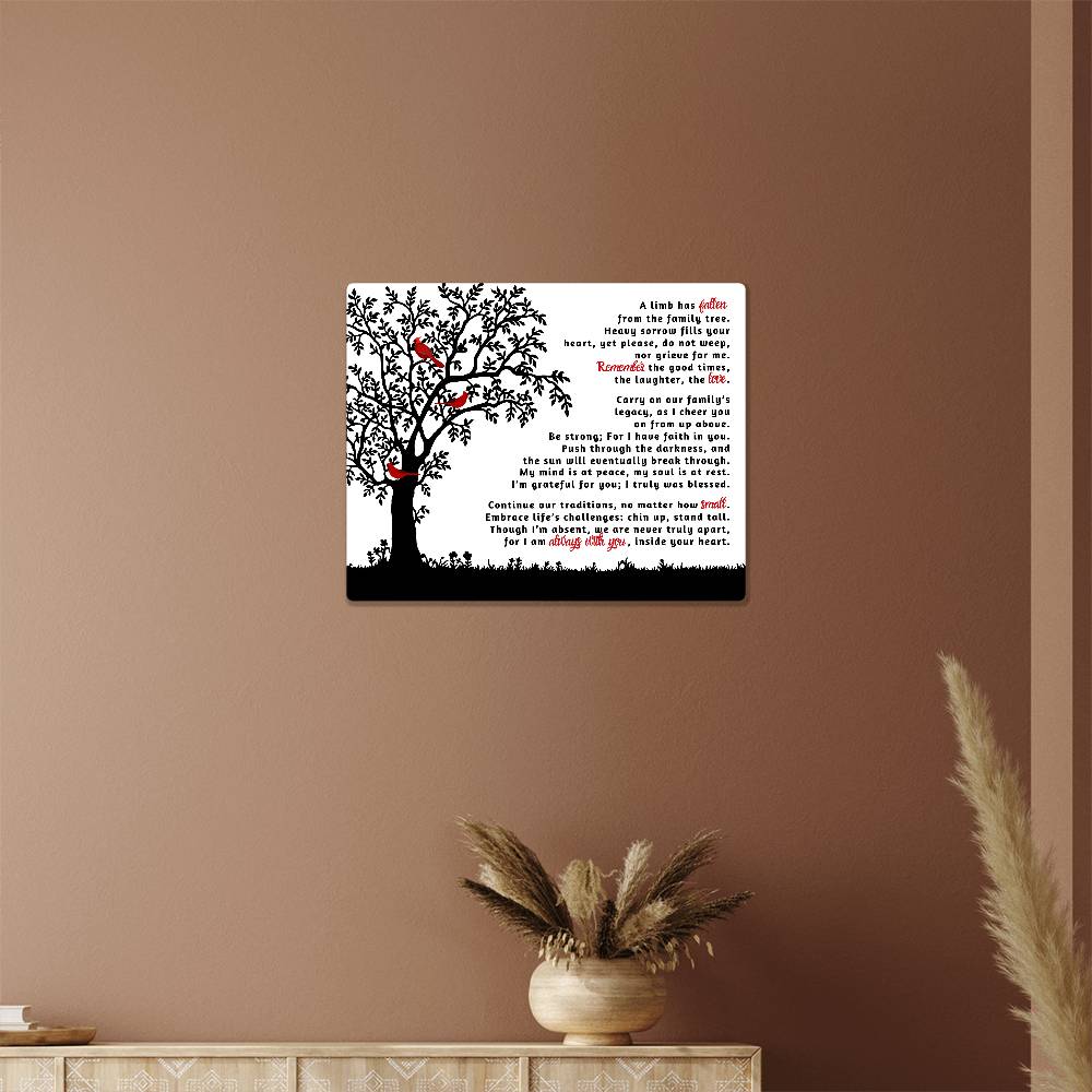 A Limb Has Fallen | Cardinals (Memorial Metal Art Canvas)