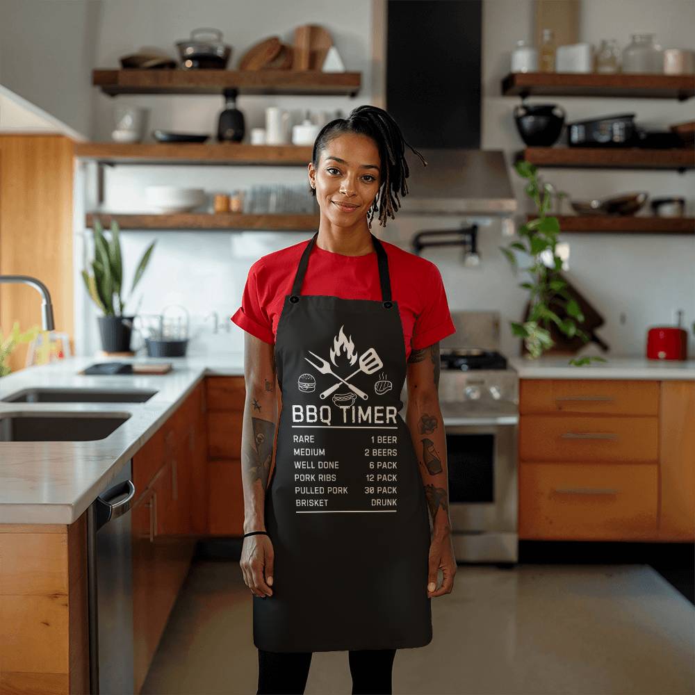BBQ Timer Apron (Black)