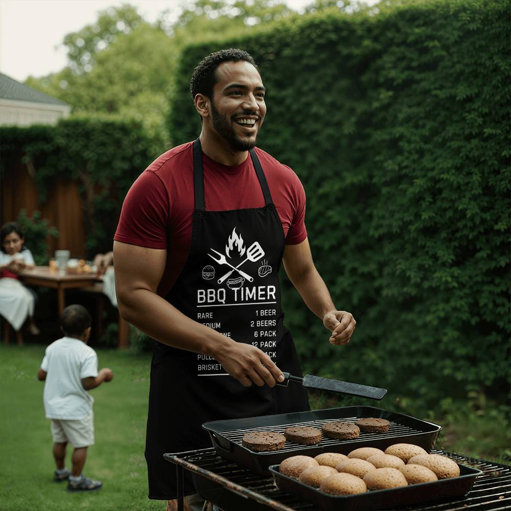 BBQ Timer Apron (Black)