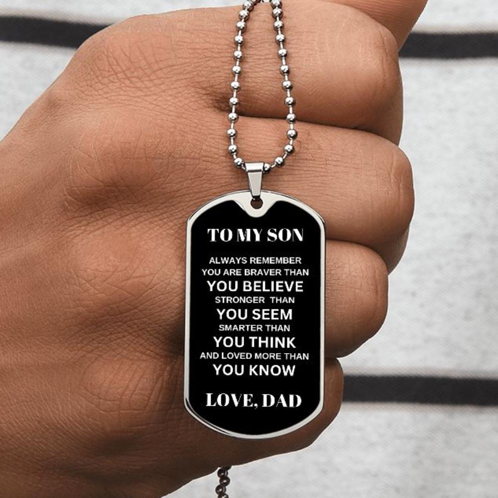 To My Son | Always Remember (Dog Tag)