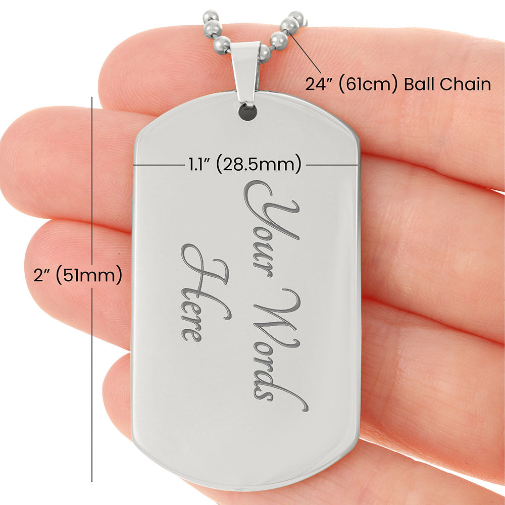 To Papa | My Hero (Dog Tag)