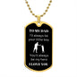 To My Dad | My Hero (Dog Tag)