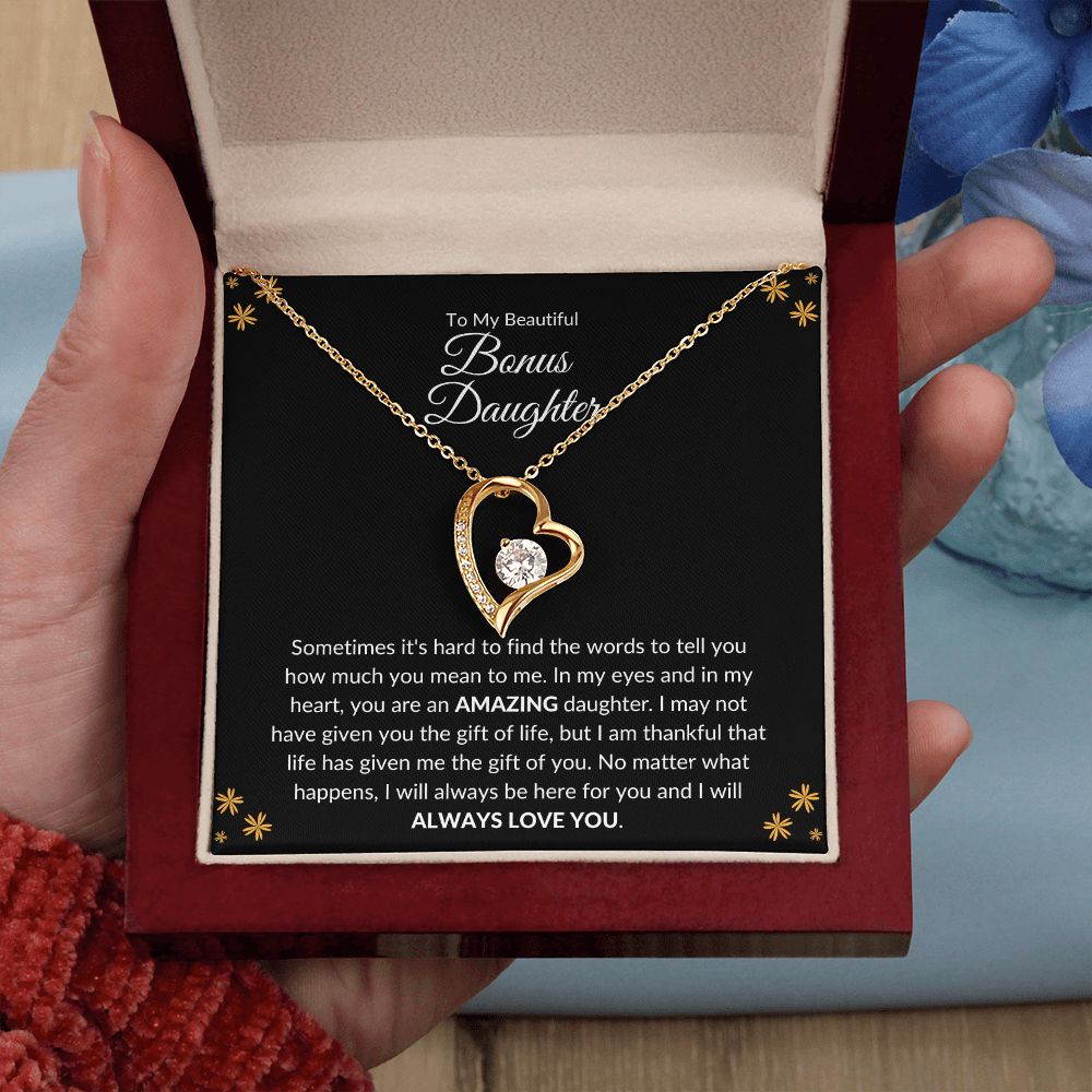 To My Bonus Daughter | The Gift (Forever Love Necklace)