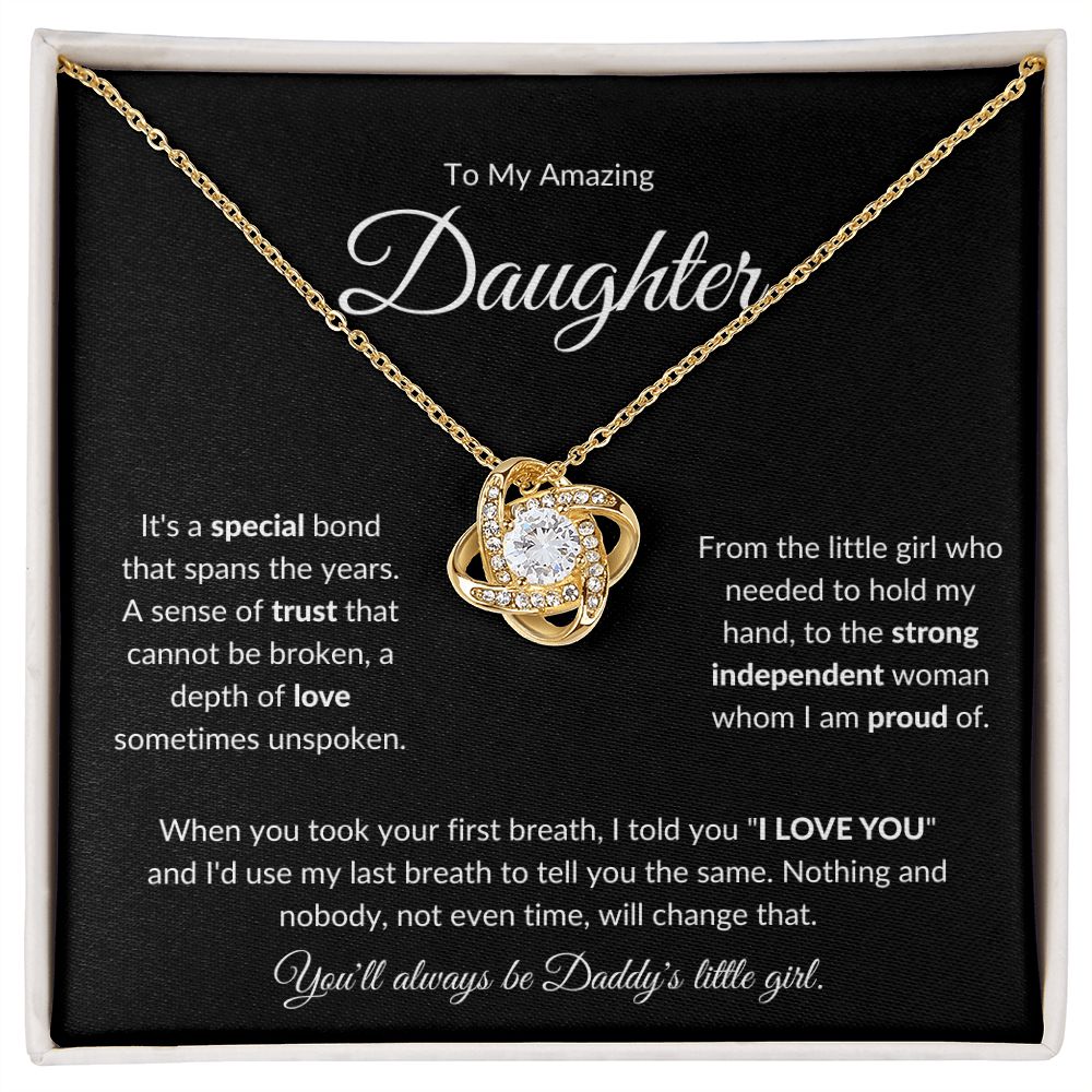 To My Amazing Daughter | A Special Bond (Love Knot Necklace)