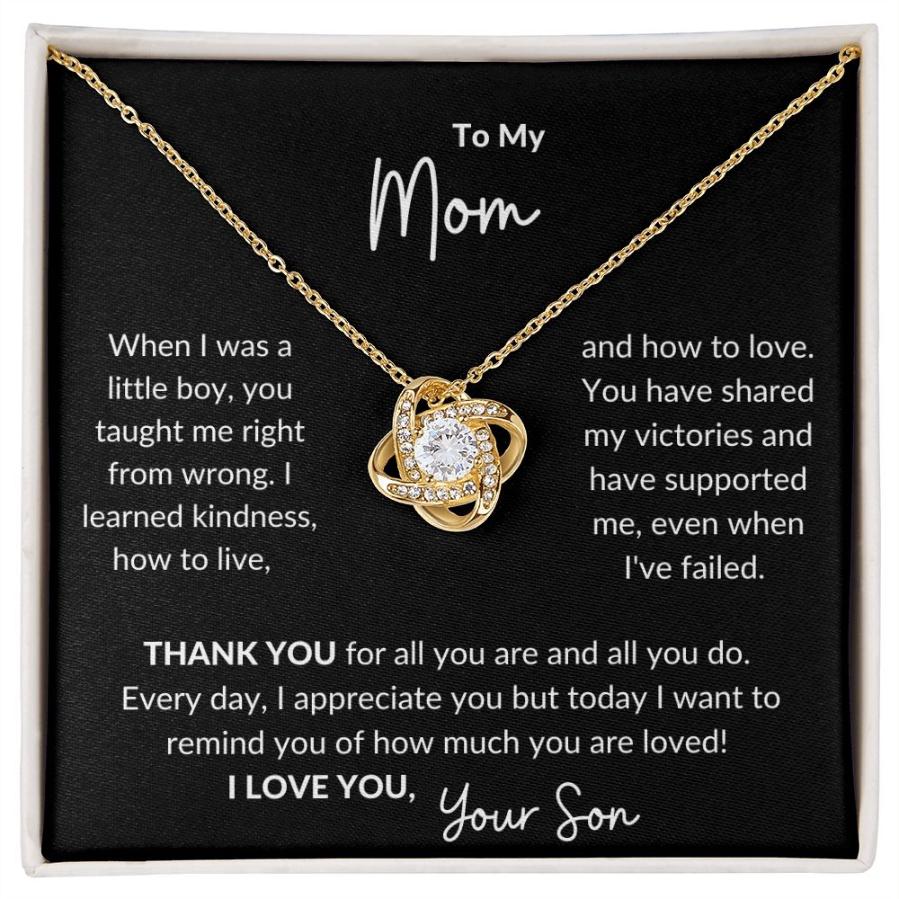 To My Mom | When I Was A Boy (Love Knot Necklace)