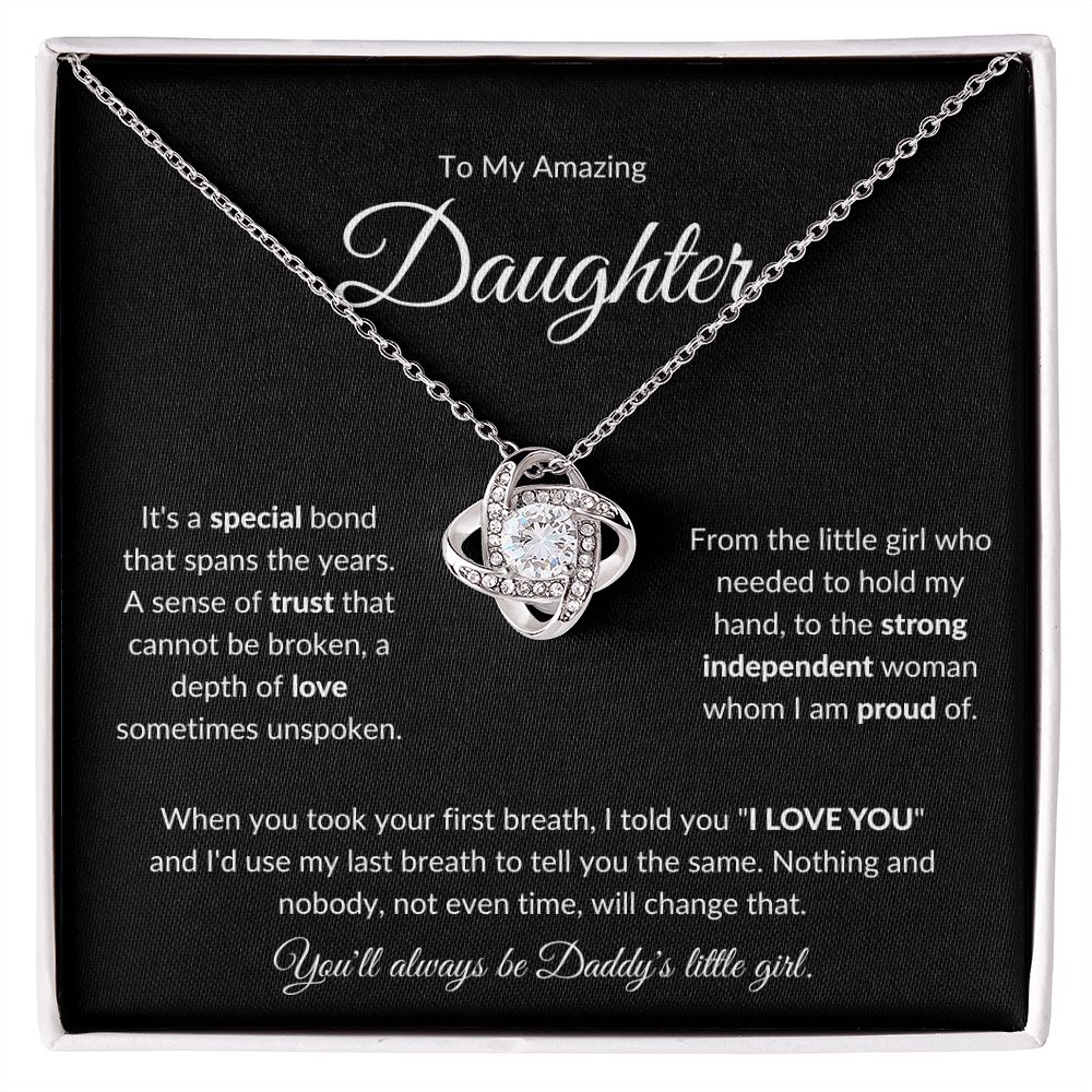 To My Amazing Daughter | A Special Bond (Love Knot Necklace)