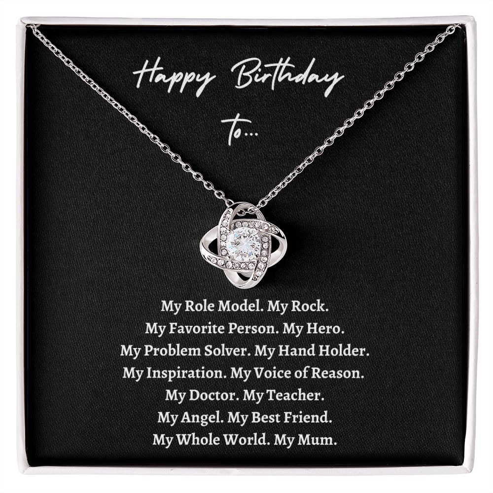 Happy Birthday Mum (Love Knot Necklace)