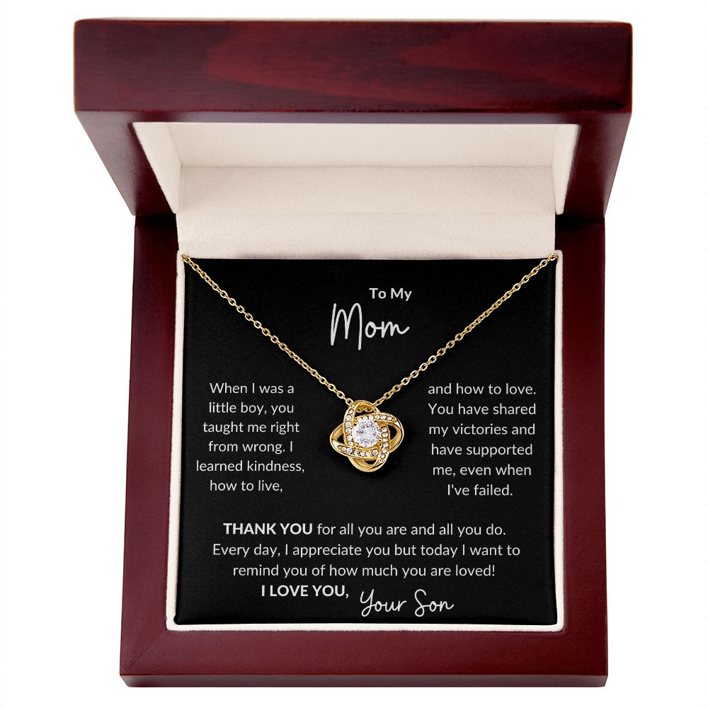 To My Mom | When I Was A Boy (Love Knot Necklace)