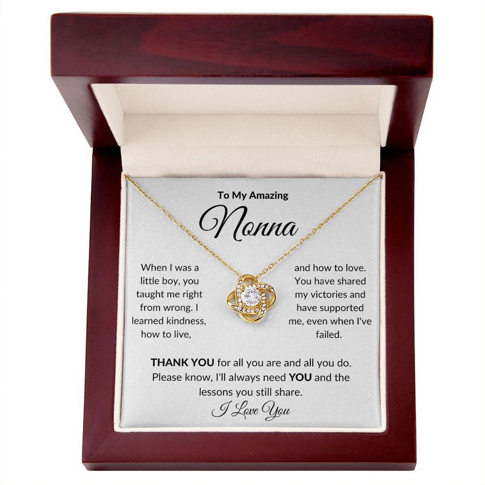 To My Amazing Nonna | When I Was A Boy (Love Knot Necklace)