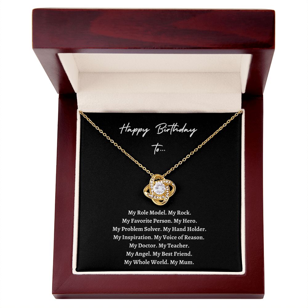 Happy Birthday Mum (Love Knot Necklace)