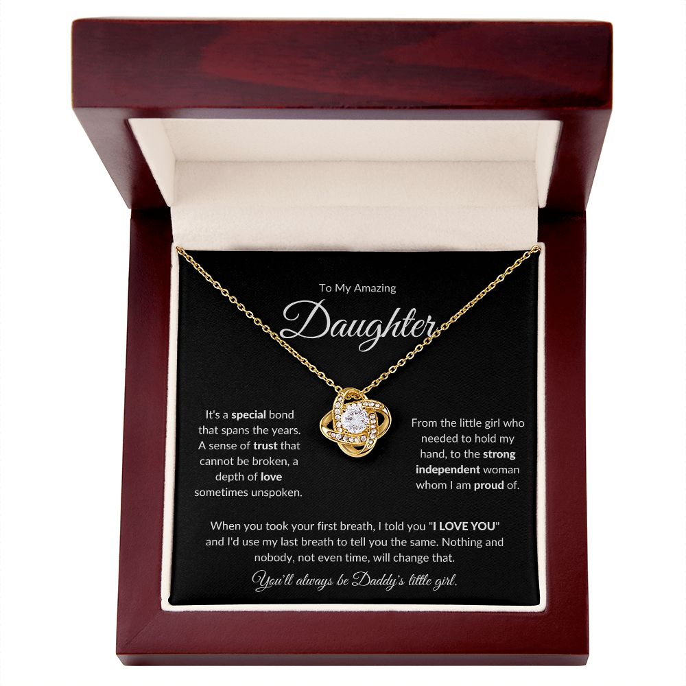 To My Amazing Daughter | A Special Bond (Love Knot Necklace)