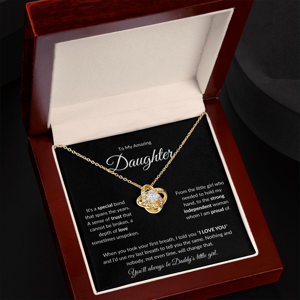 To My Amazing Daughter | A Special Bond (Love Knot Necklace)