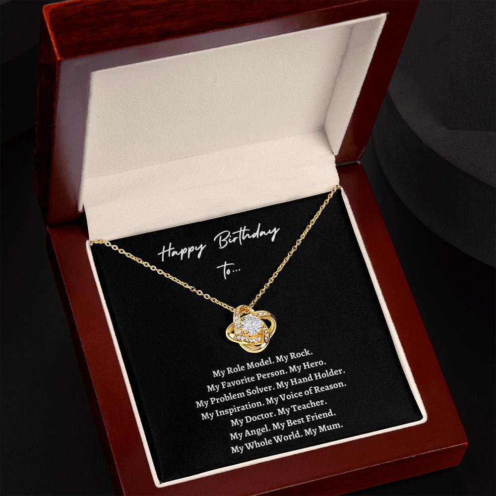 Happy Birthday Mum (Love Knot Necklace)