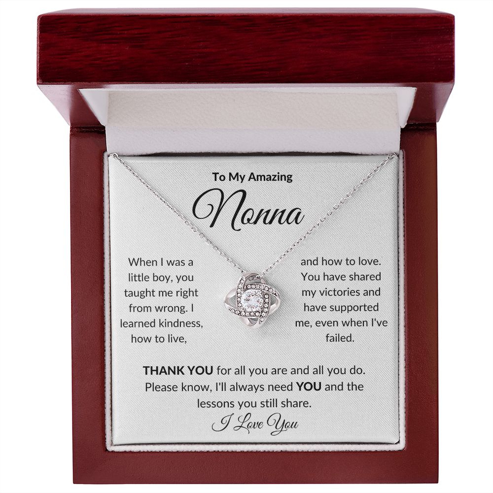 To My Amazing Nonna | When I Was A Boy (Love Knot Necklace)