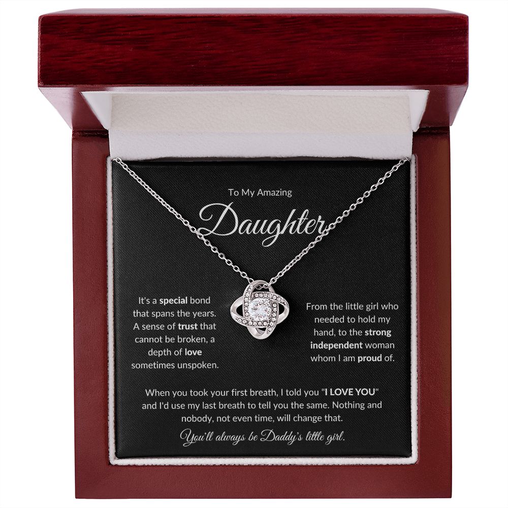 To My Amazing Daughter | A Special Bond (Love Knot Necklace)