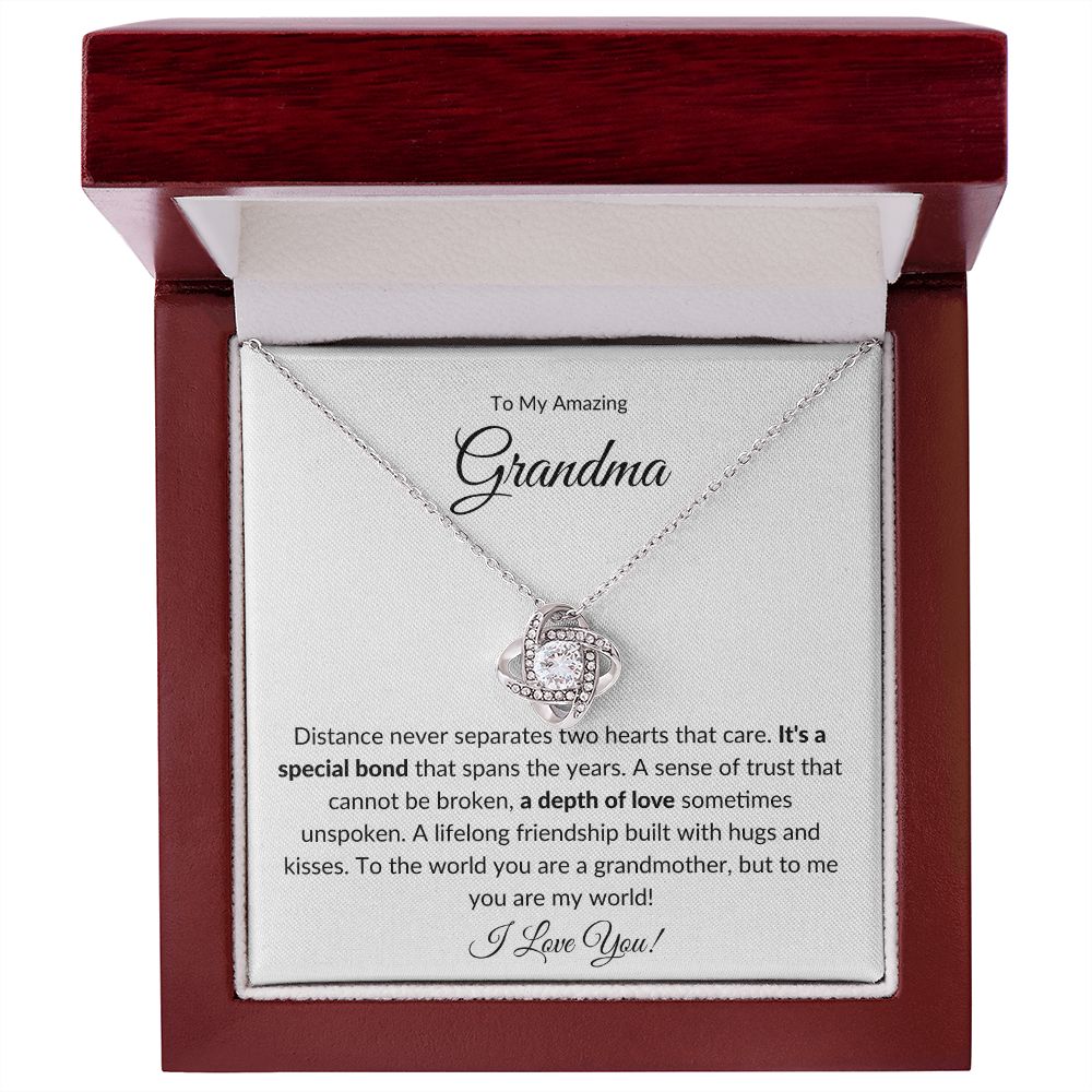 To My Amazing Grandma | A Special Bond (Love Knot Necklace)