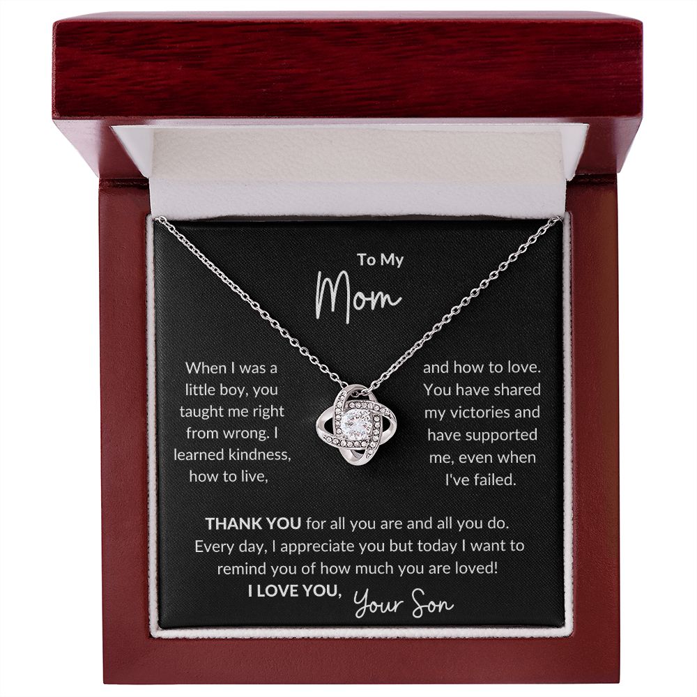 To My Mom | When I Was A Boy (Love Knot Necklace)