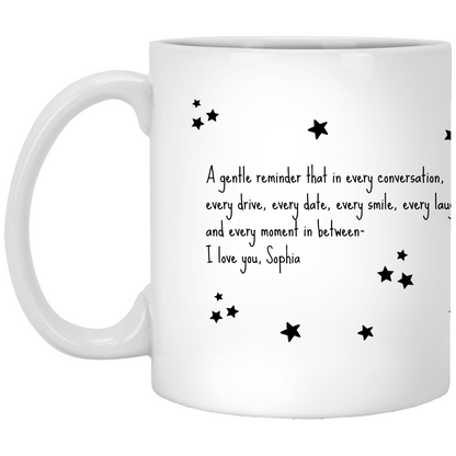 A Gentle Reminder, I Love You Personalized Mug