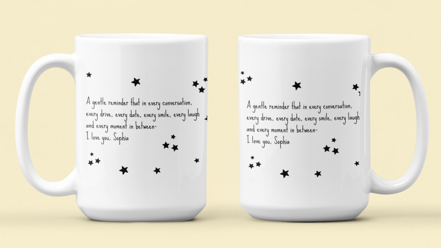 A Gentle Reminder, I Love You Personalized Mug