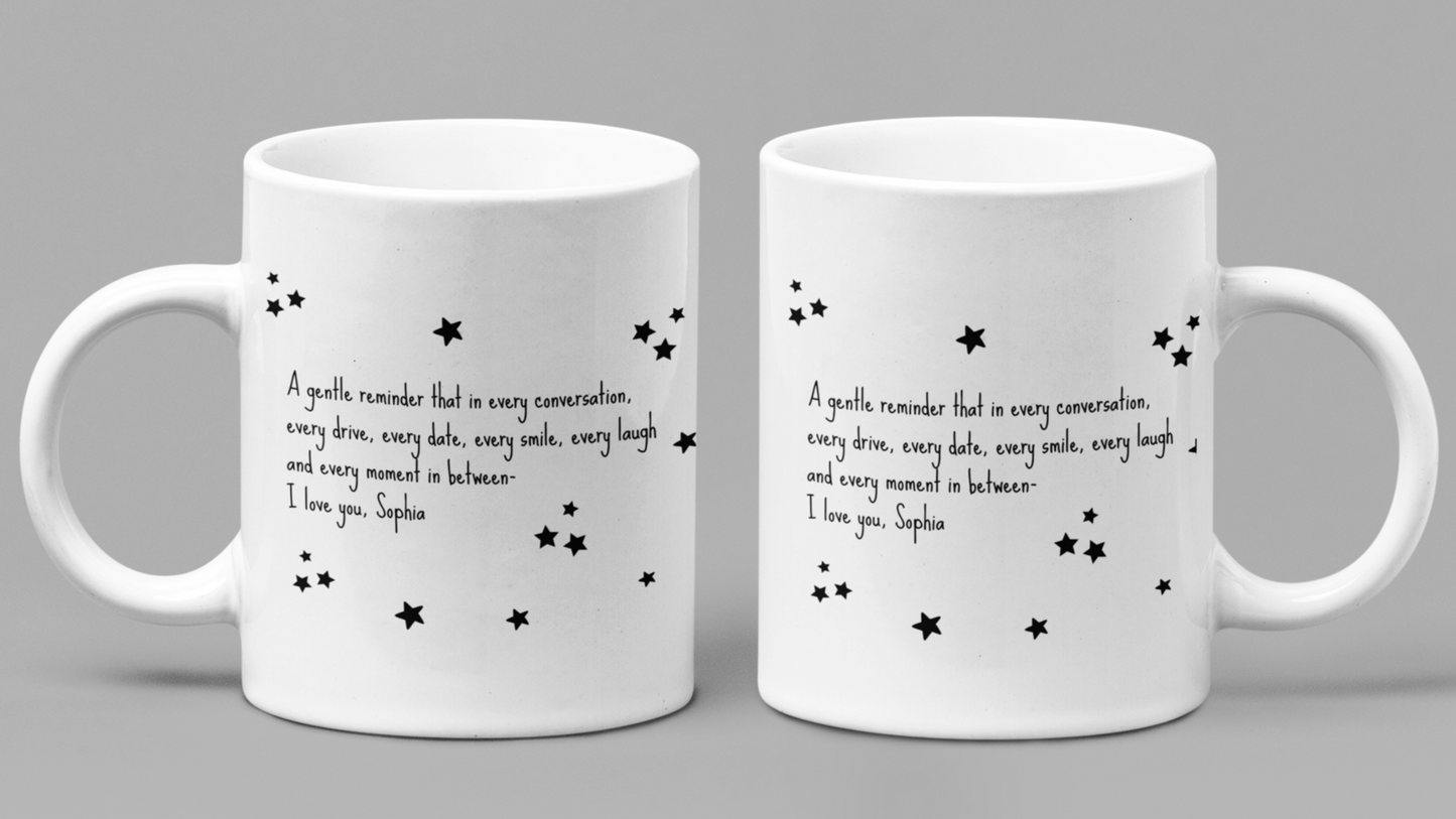 A Gentle Reminder, I Love You Personalized Mug