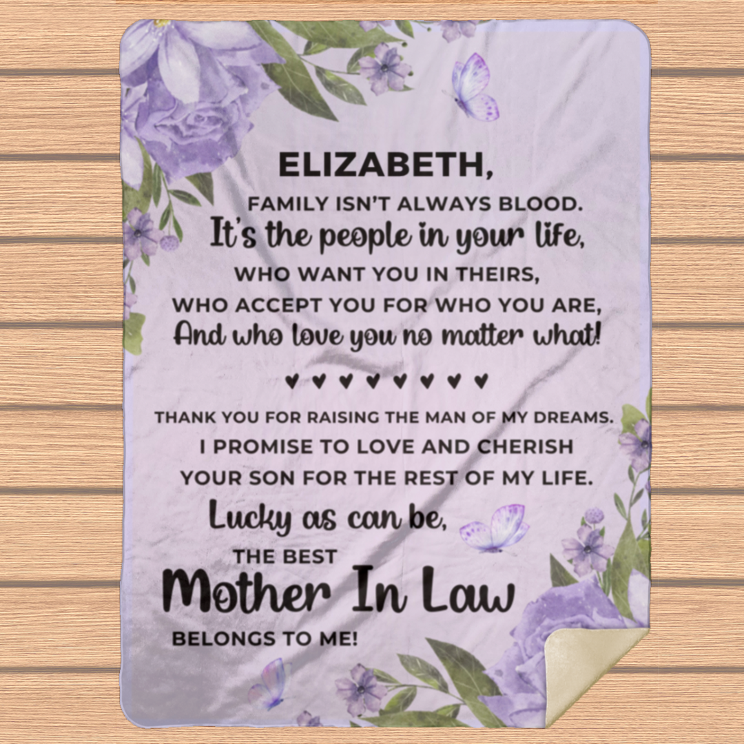 Mother In Law | Lucky Am I (Personalized Blankets)