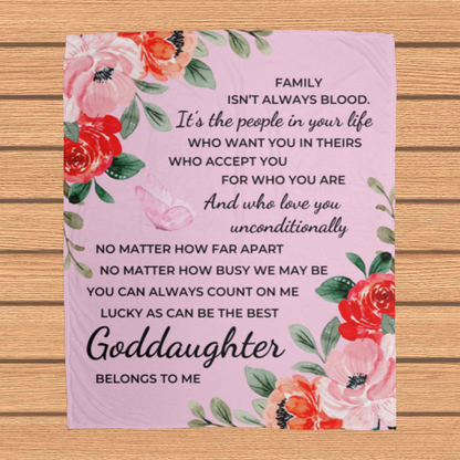 Goddaughter | Family Isn't Blood (Cozy Plush Blanket)