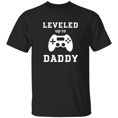 Leveled Up to Daddy T-Shirt & Matching Baby Onesie Set | New Dad Gift