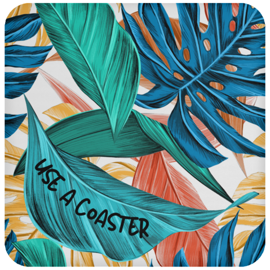 Watercolor Leaves Coaster