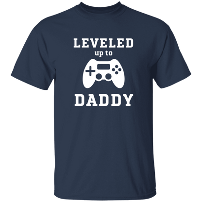 Leveled Up to Daddy T-Shirt & Matching Baby Onesie Set | New Dad Gift