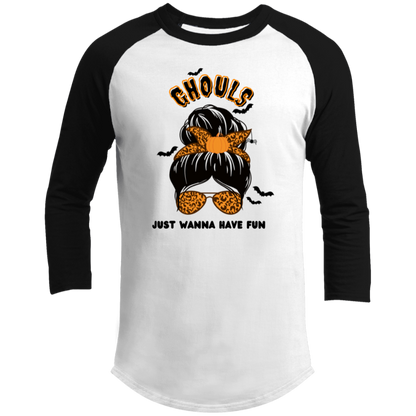 Ghouls | Halloween (Raglan 3/4 Sleeve Shirt)