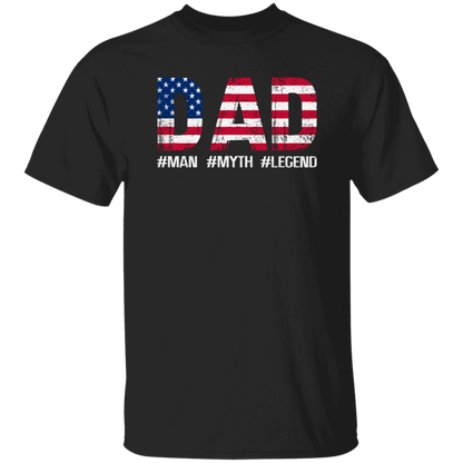 Dad: Man, Myth, Legend Stars & Stripes T-Shirt