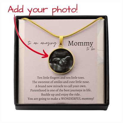 Mommy To Be | New Mom | First Time Mom Jewelry | Photo Upload Necklace