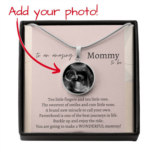 Mommy To Be | New Mom | First Time Mom Jewelry | Photo Upload Necklace