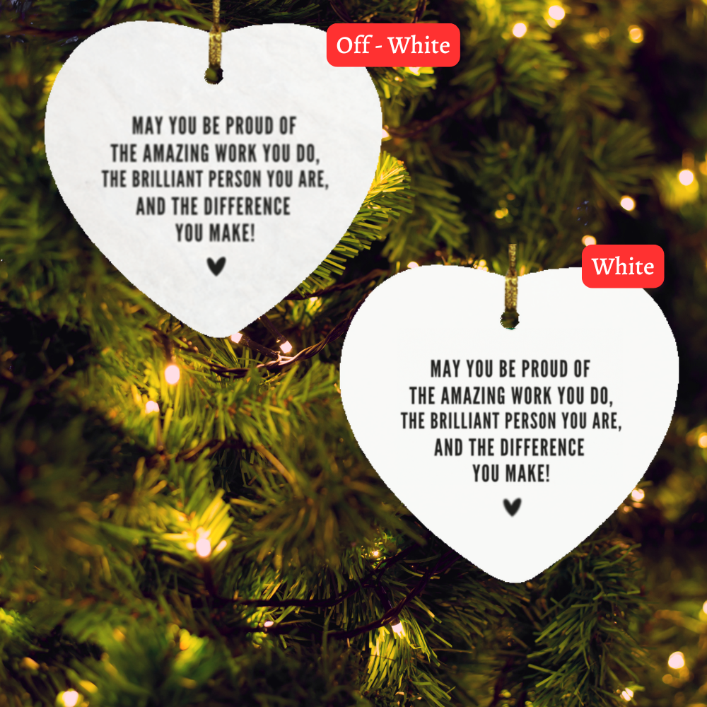 The Difference You Make Heart Ornaments