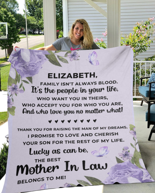 Mother In Law | Lucky Am I (Personalized Blankets)