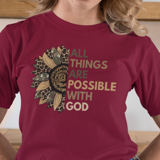 Possible With God (Sunflower T-Shirt)