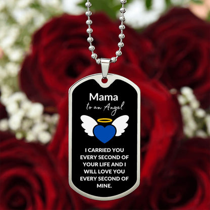 Mama To An Angel | Blue (Dog Tag)