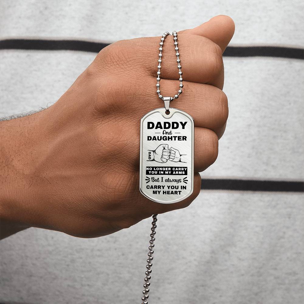 Daddy And Daughter | Fist Bump (Dog Tag)