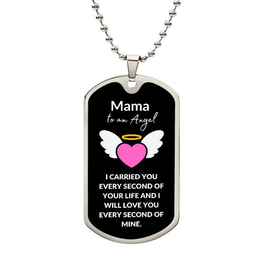 Mama To An Angel | Pink (Dog Tag)