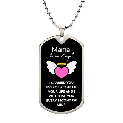 Mama To An Angel | Pink (Dog Tag)