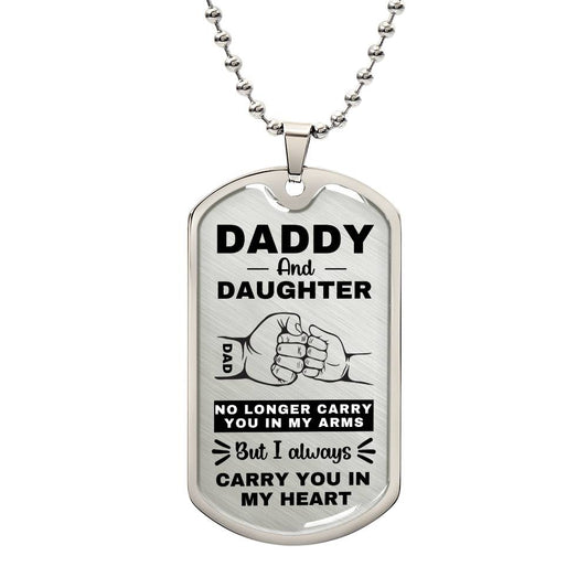 Daddy And Daughter | Fist Bump (Dog Tag)