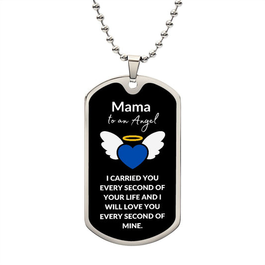 Mama To An Angel | Blue (Dog Tag)