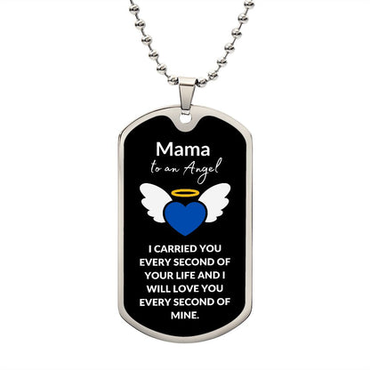 Mama To An Angel | Blue (Dog Tag)